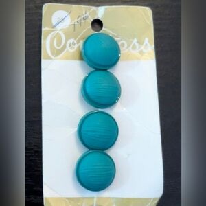 Vintage Countess Teal Dome Button Set